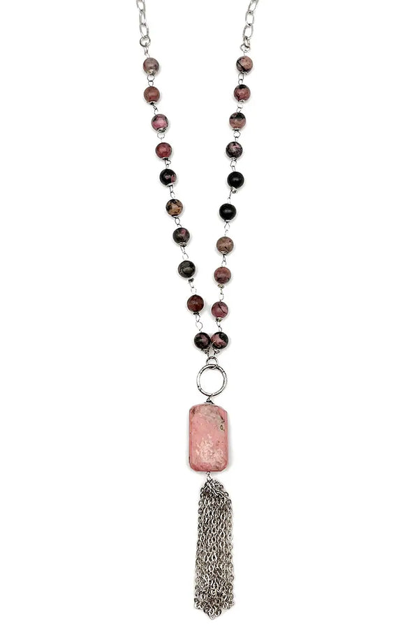 Pink Daydream Tassel Necklace