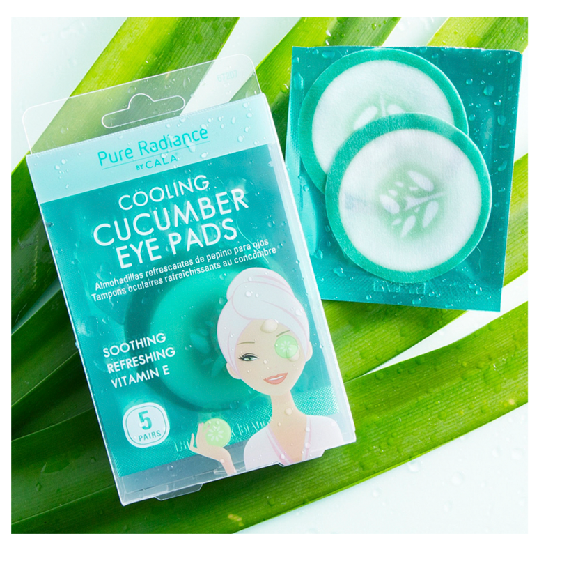 Cooling cucumber eye pads!
