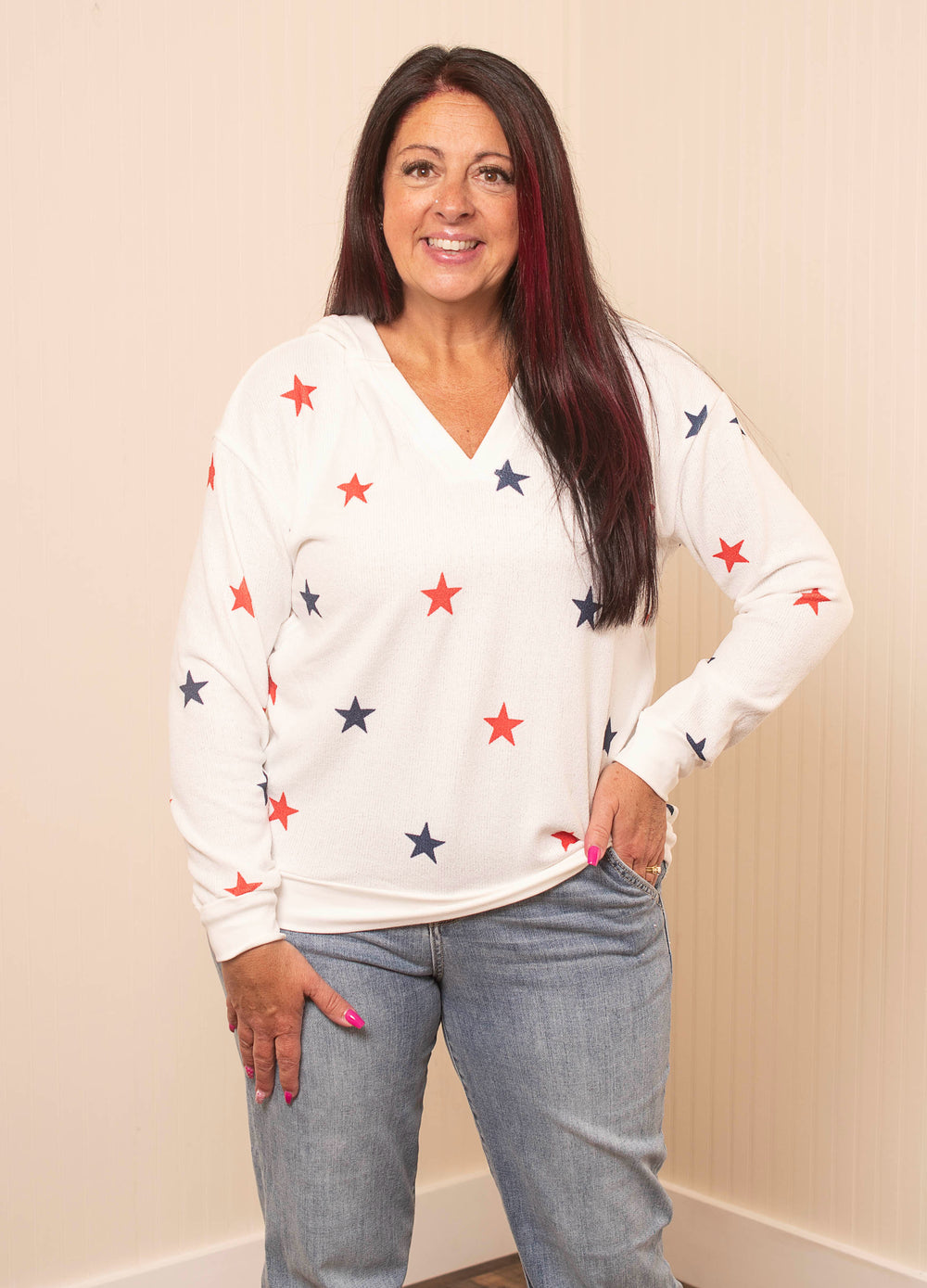 American Stars Hoodie - White