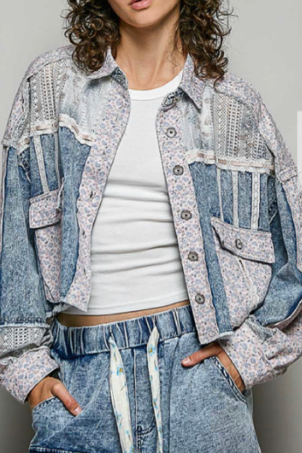 Printed Relaxed Fit Woven Jacket