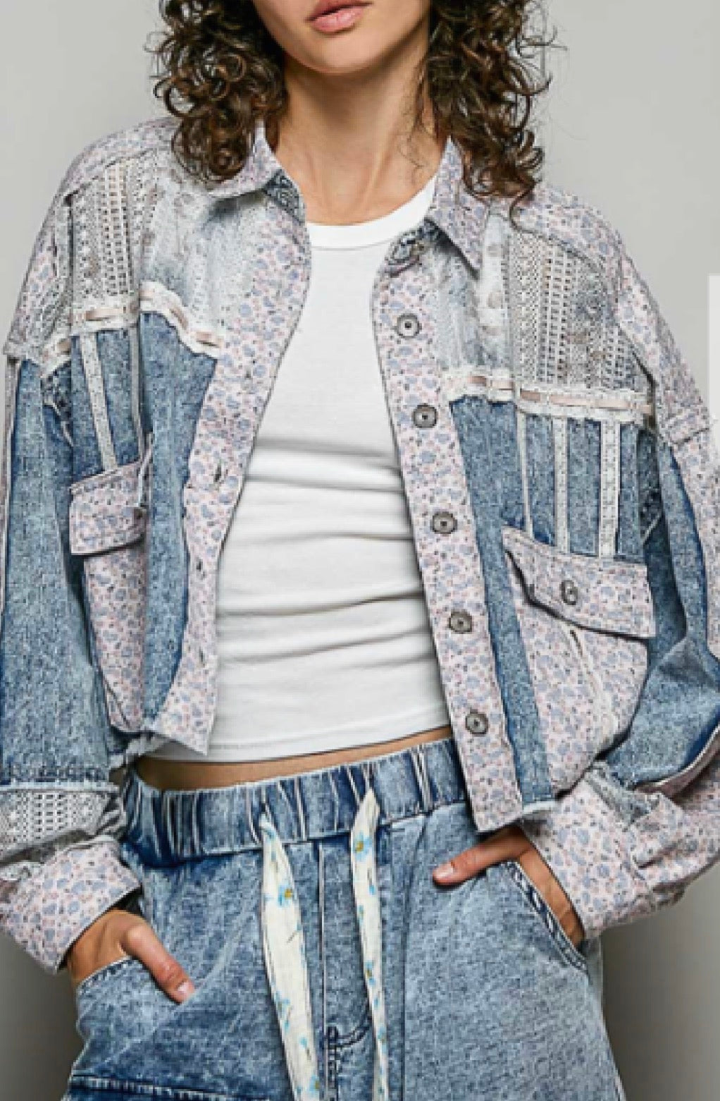 Printed Relaxed Fit Woven Jacket