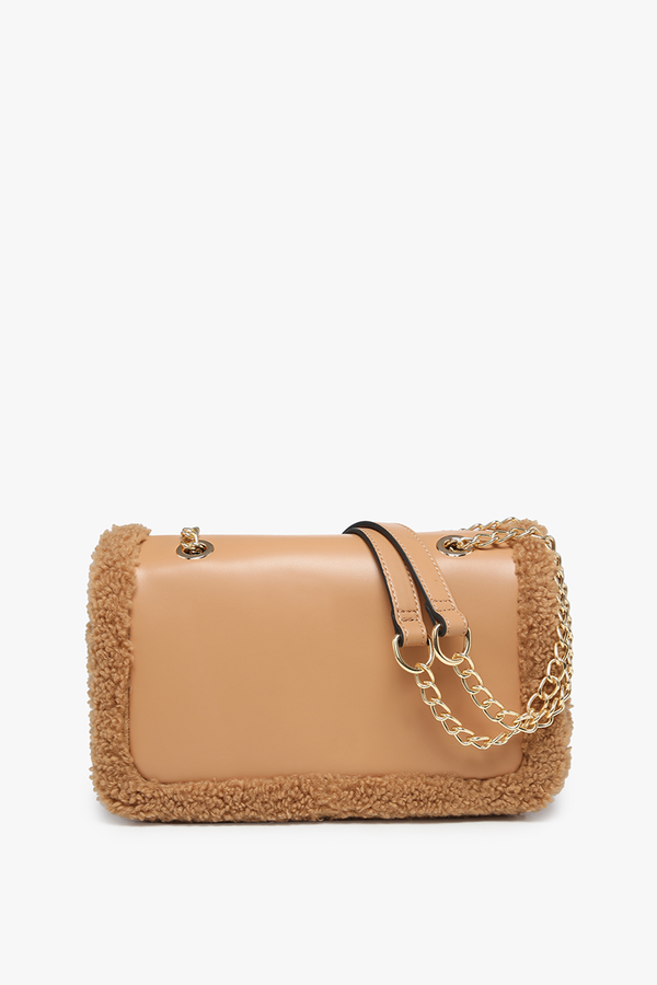 Coco Sherpa Trim Crossbody w/ Chain Strap Jen & co