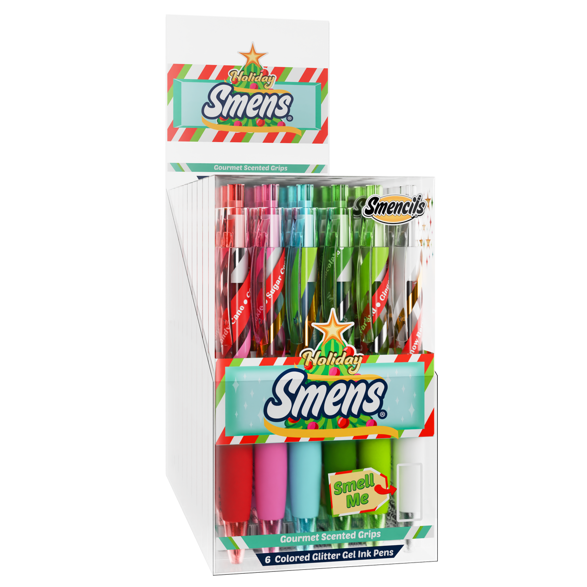 Smens: Holiday Colored Glitter Gels Pens 6-pack