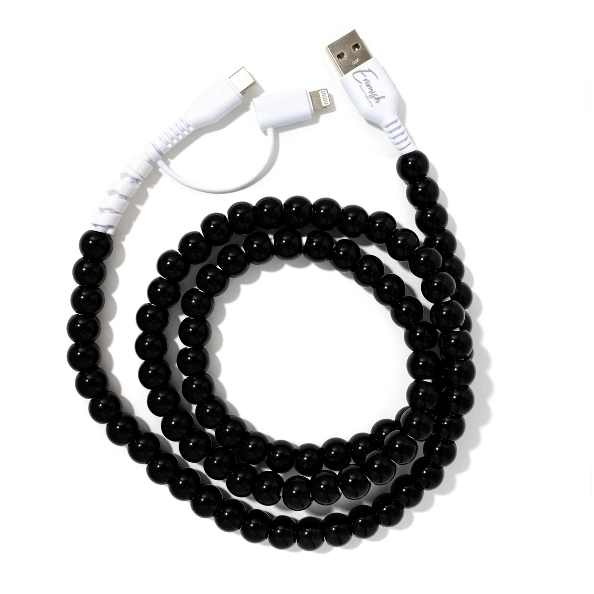 PREORDER- Beaded Phone Charger Blackout
