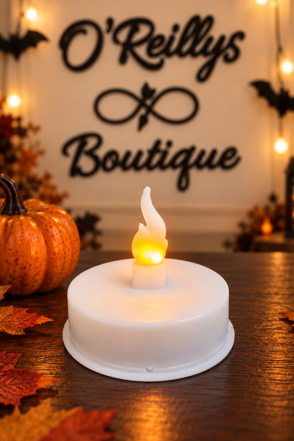 Plastic Flame LED Tea Light - White