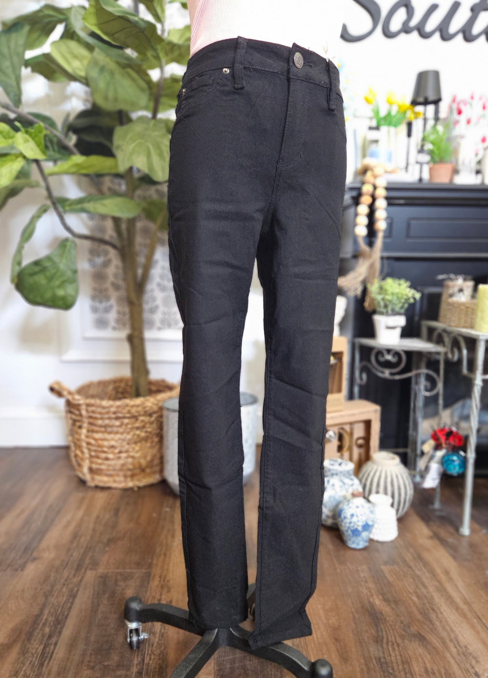 YMI Hyperstretch Mid-Rise Skinny Jean- Black