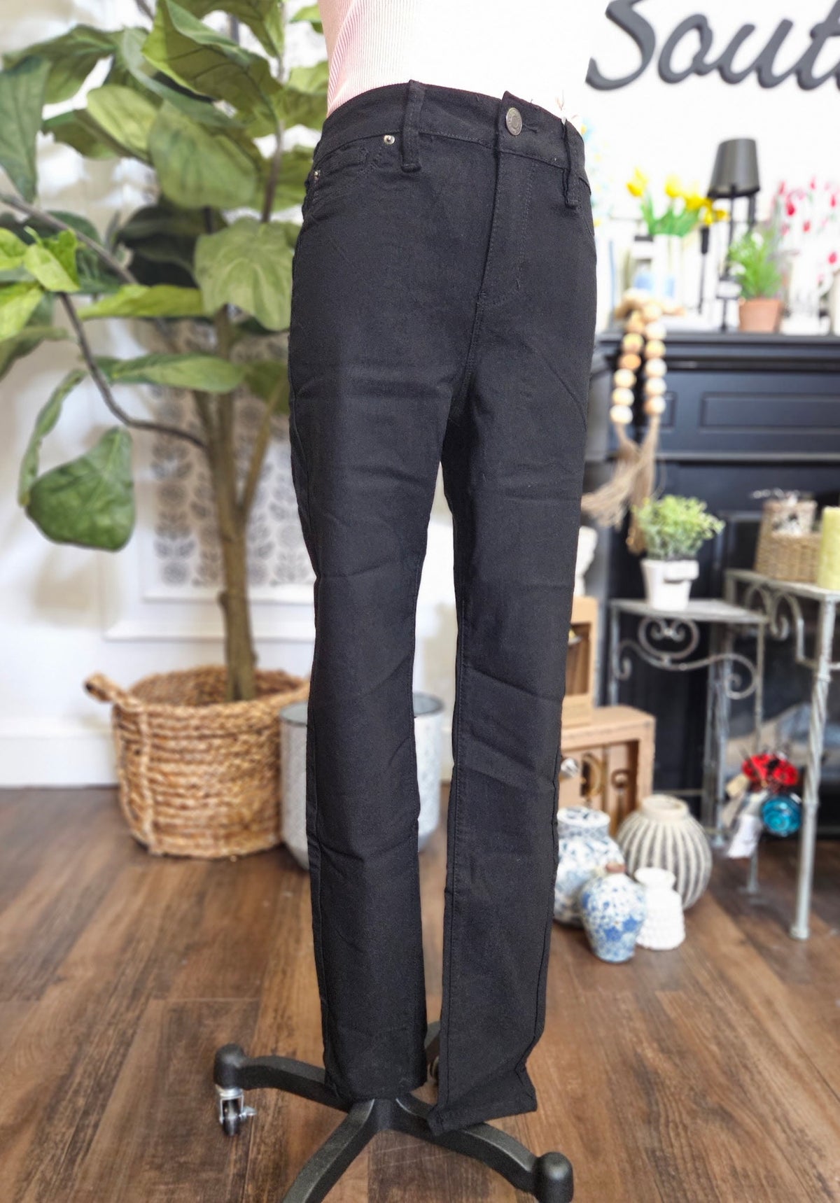 YMI Hyperstretch Mid-Rise Skinny Jean- Black