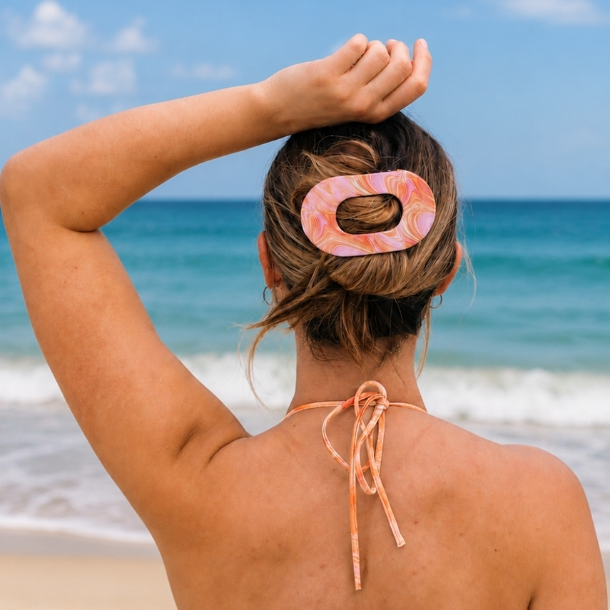 Flat Round Hair Clip - Just Keep Swimming - Multiple Sizes