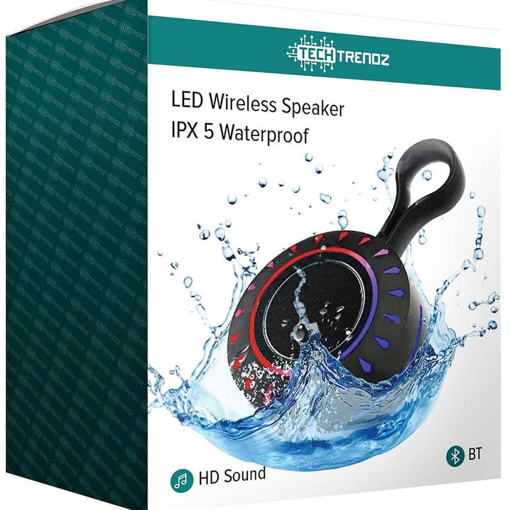 Sound Wave IPX5 Waterproof LED Speaker