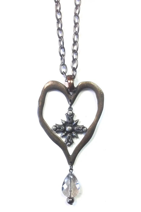 Lost & Found Hollow Heart Pendant Necklace