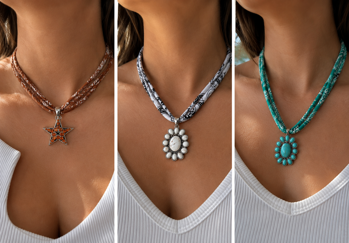 Bandana Charm Necklace