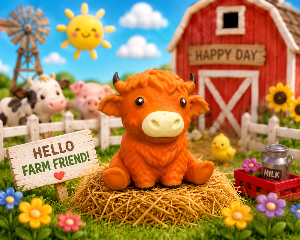 Jumbo Viral Highland Cow Squishy