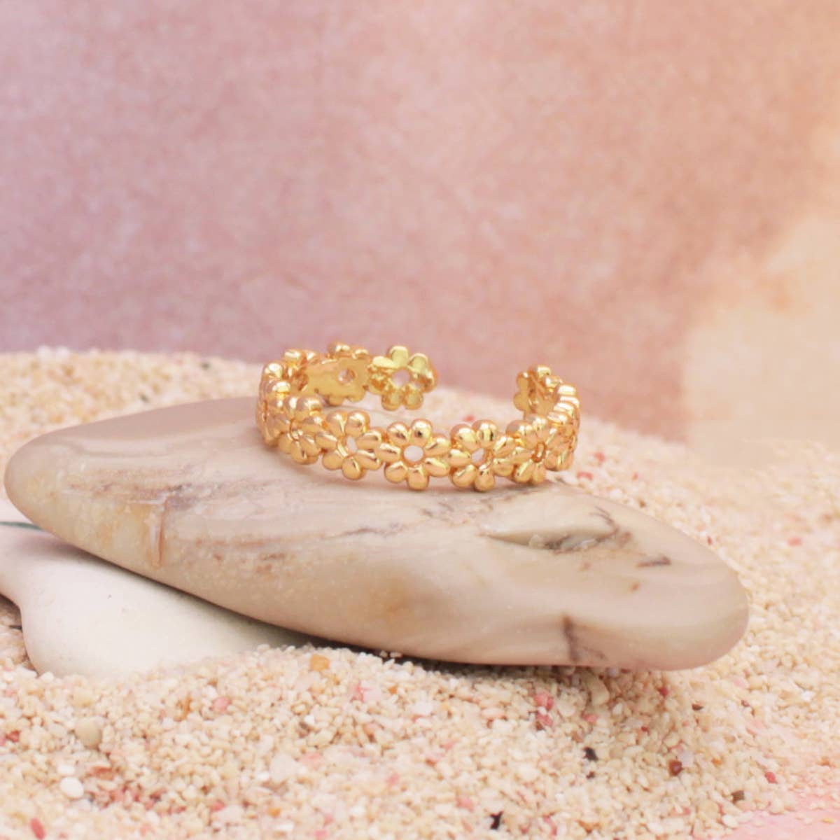 Daisy Chain Gold or Silver Adjustable Toe Ring