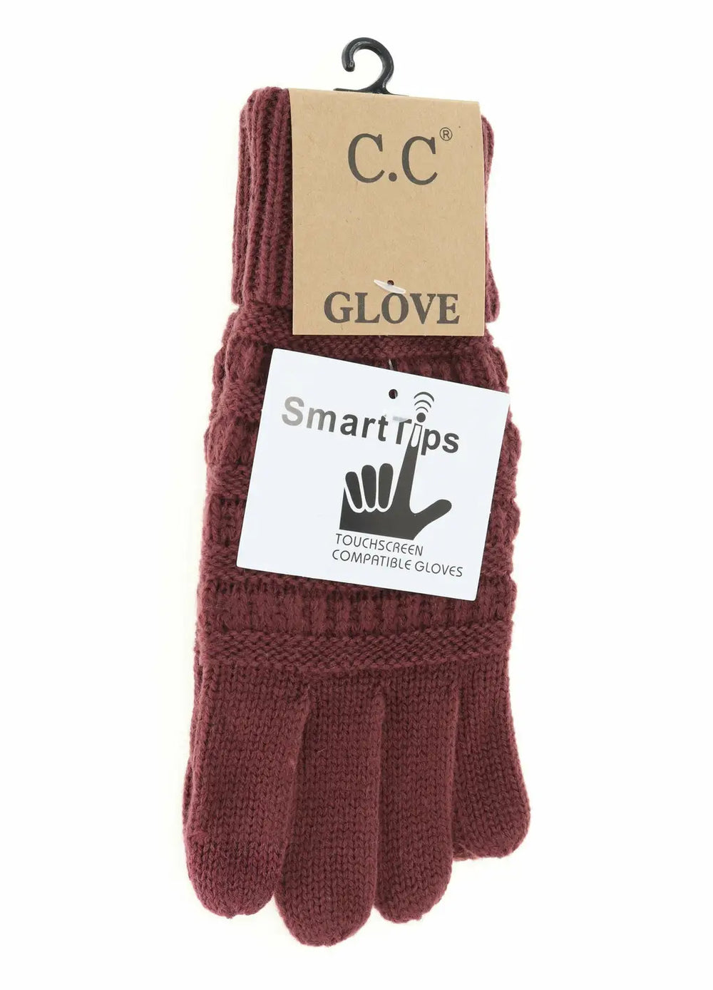 C.C Women's Cableknit Gloves - Multiple Colors!