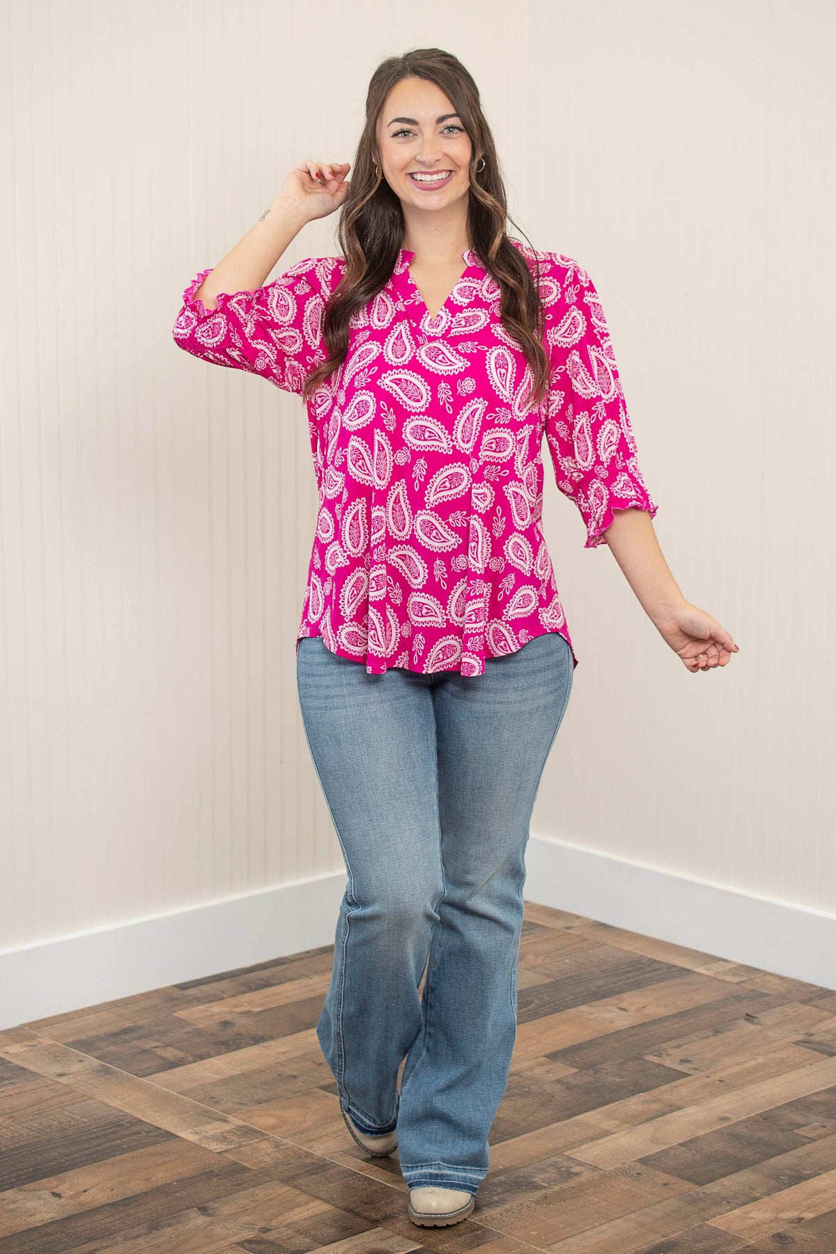 Dear Scarlett Bold Moves Only Smocked Lizzy Top - Hot Pink