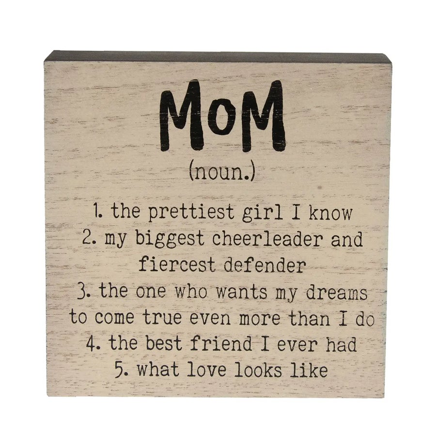 The Definition Of Mom Sign