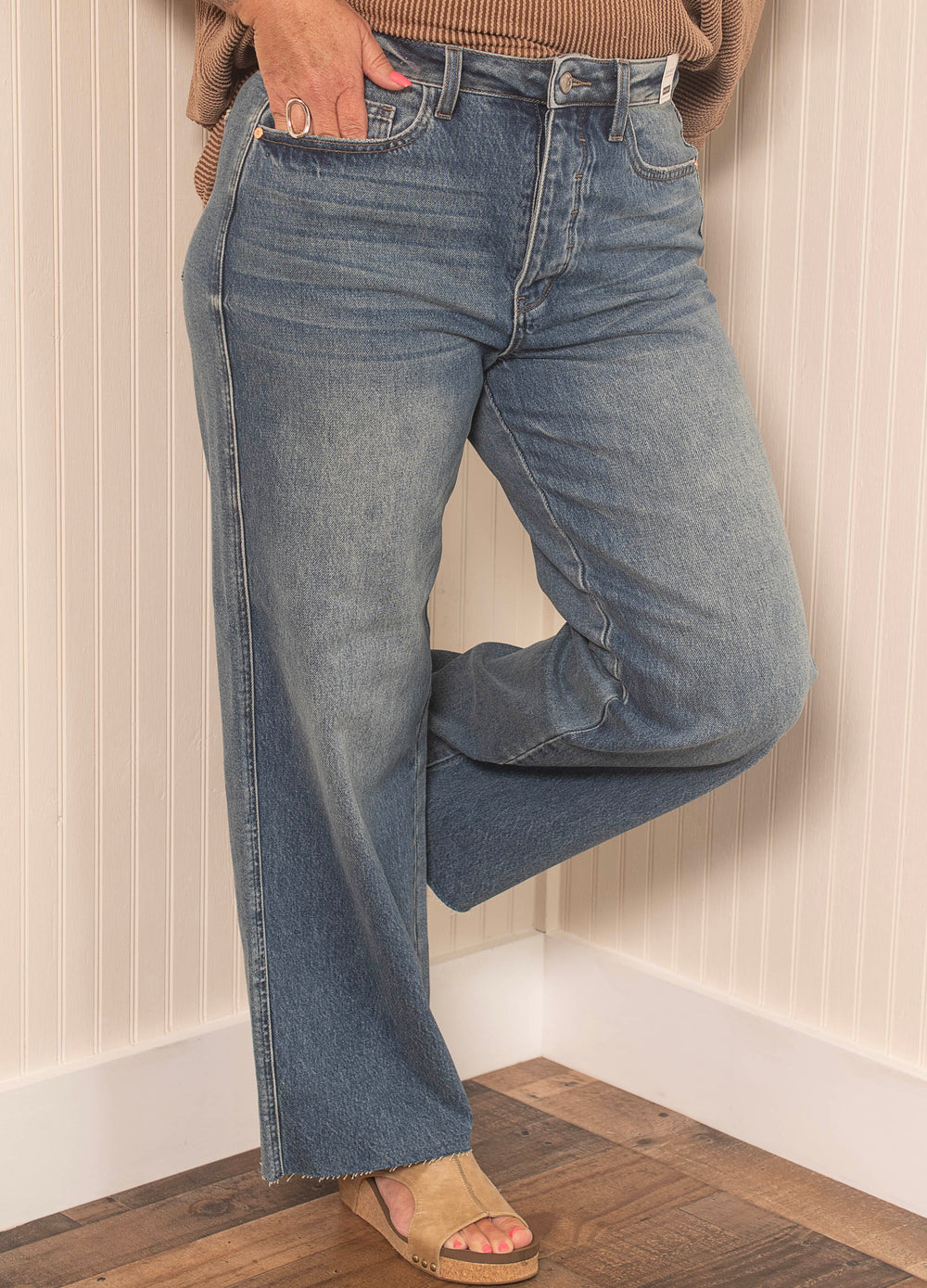 Judy Blue Best Times High Waist Baggy Jeans - Dark