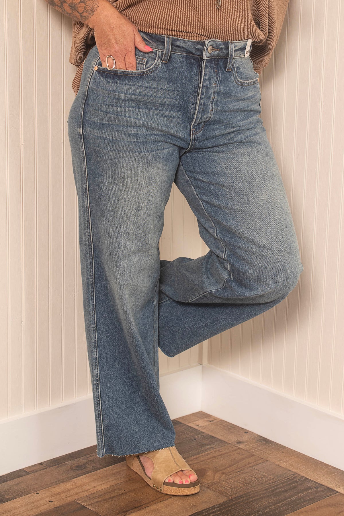 Judy Blue Best Times High Waist Baggy Jeans - Dark