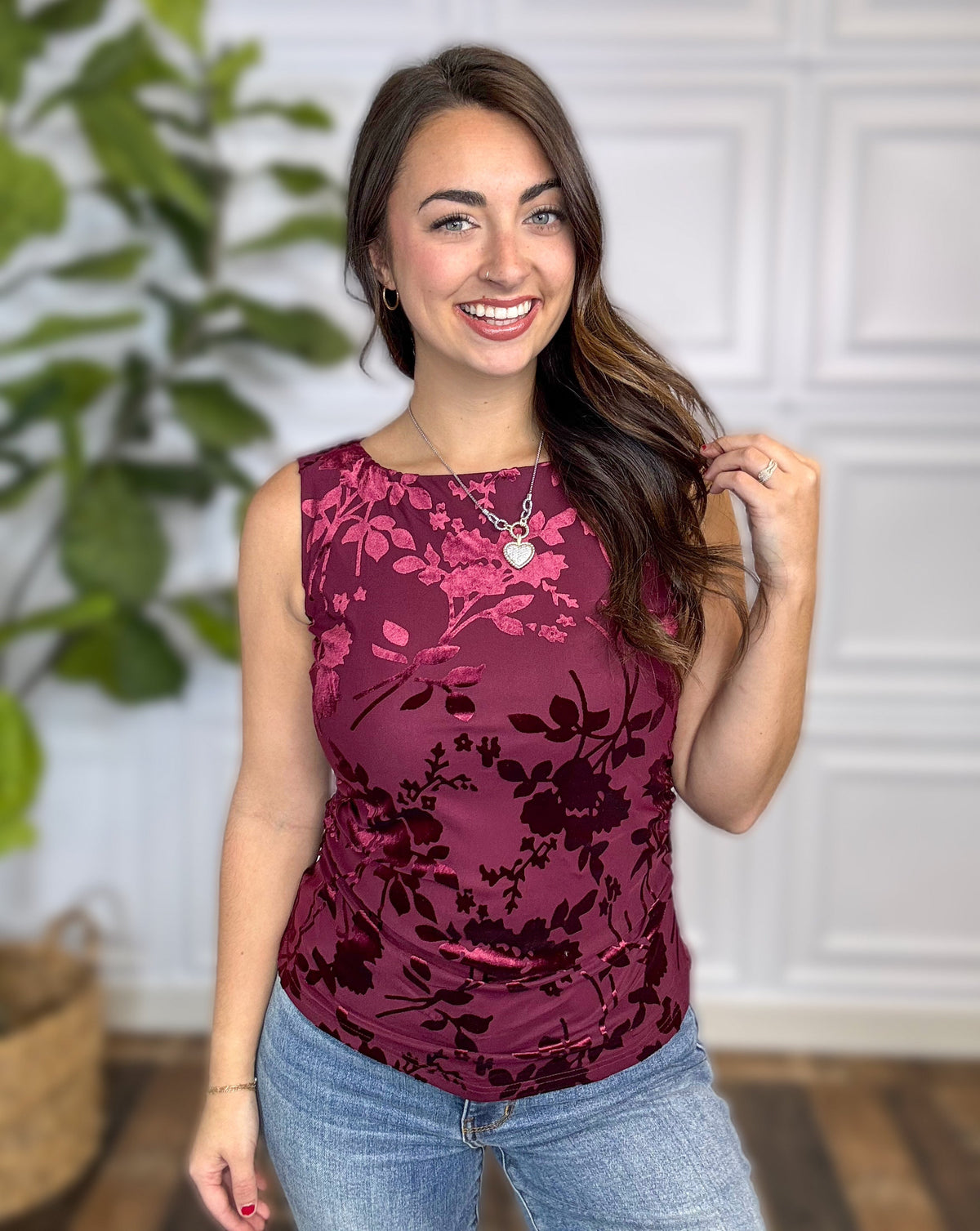 Red Red Wine Sleeveless Top