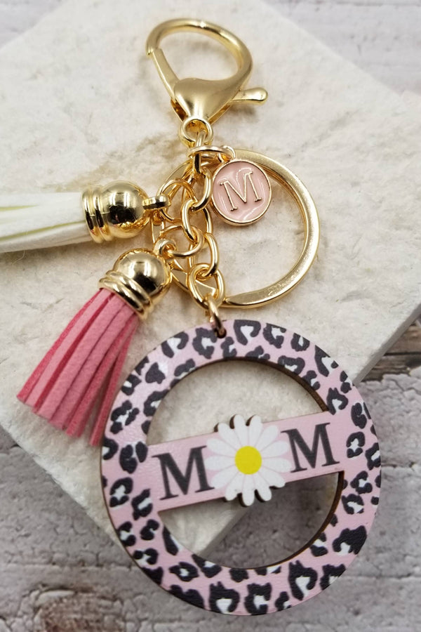 MOM Daisy Tassels Keychain