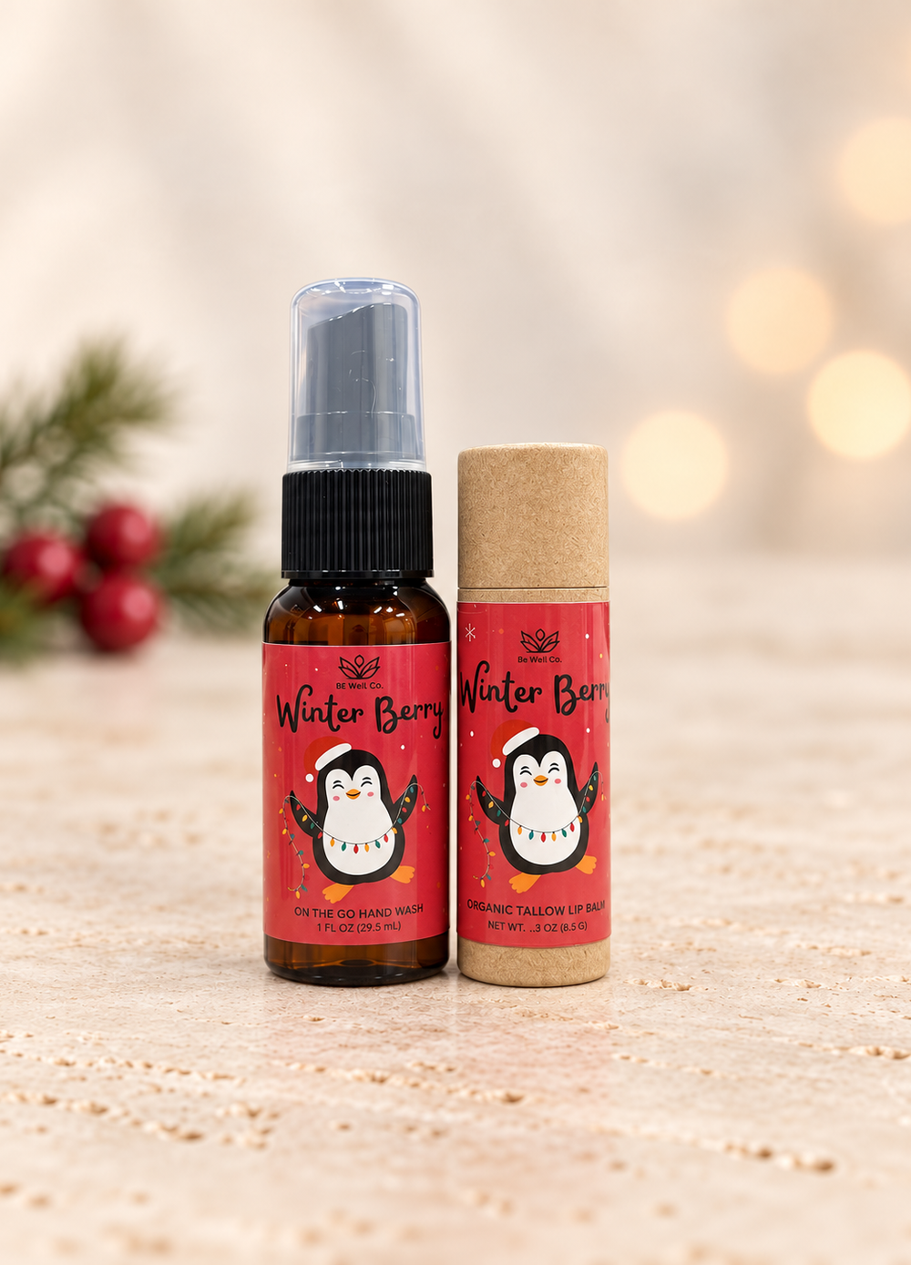 PREORDER- Holiday Lip Balm & Hand Sanitizer Bundle