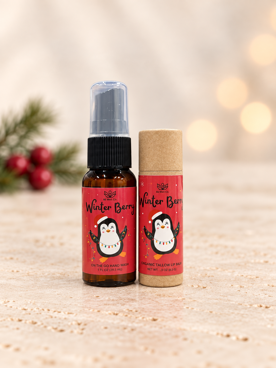 PREORDER- Holiday Lip Balm & Hand Sanitizer Bundle