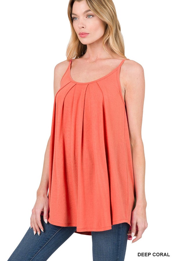 Sun For Days Cami in Deep Coral