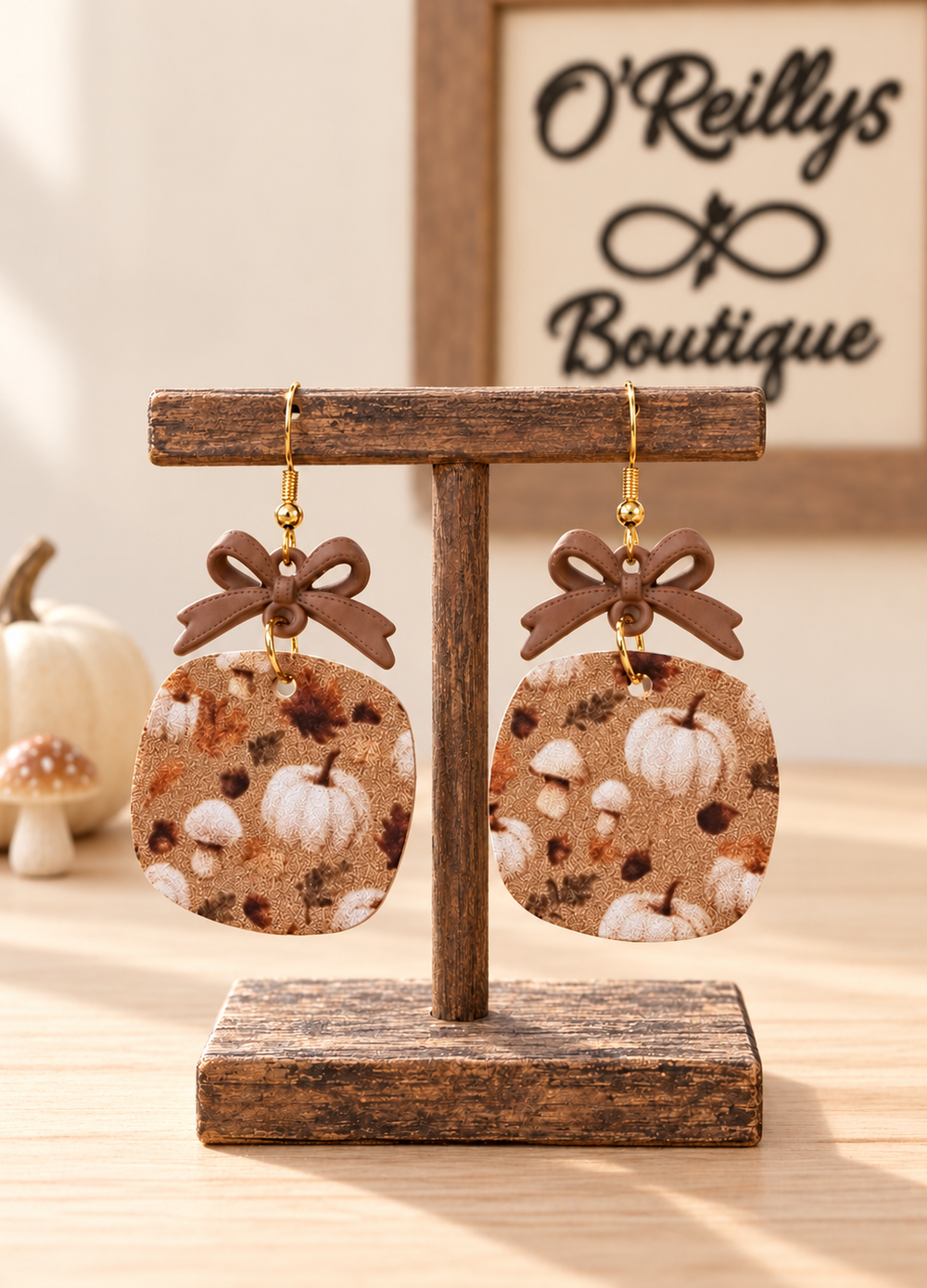 Bleu Olive Pumpkin Patch Earrings