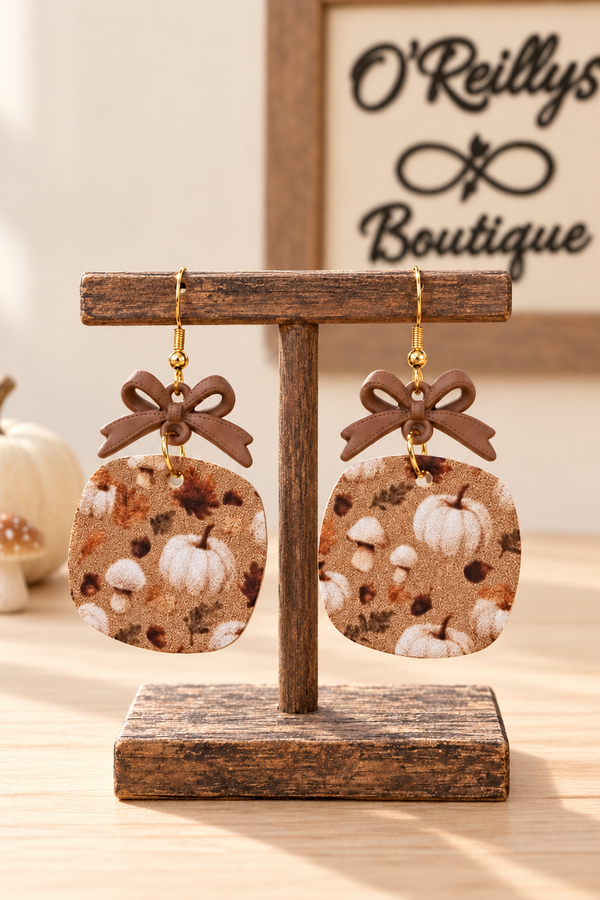Bleu Olive Pumpkin Patch Earrings