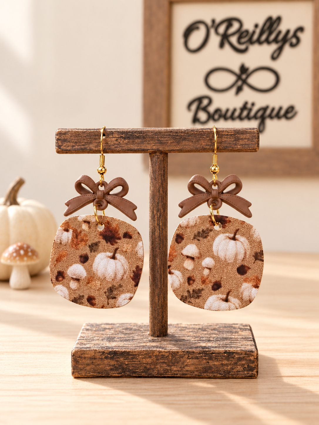 Bleu Olive Pumpkin Patch Earrings