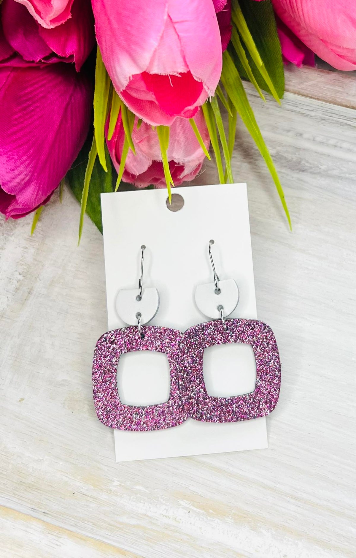 Shimmer Me Pink Earrings