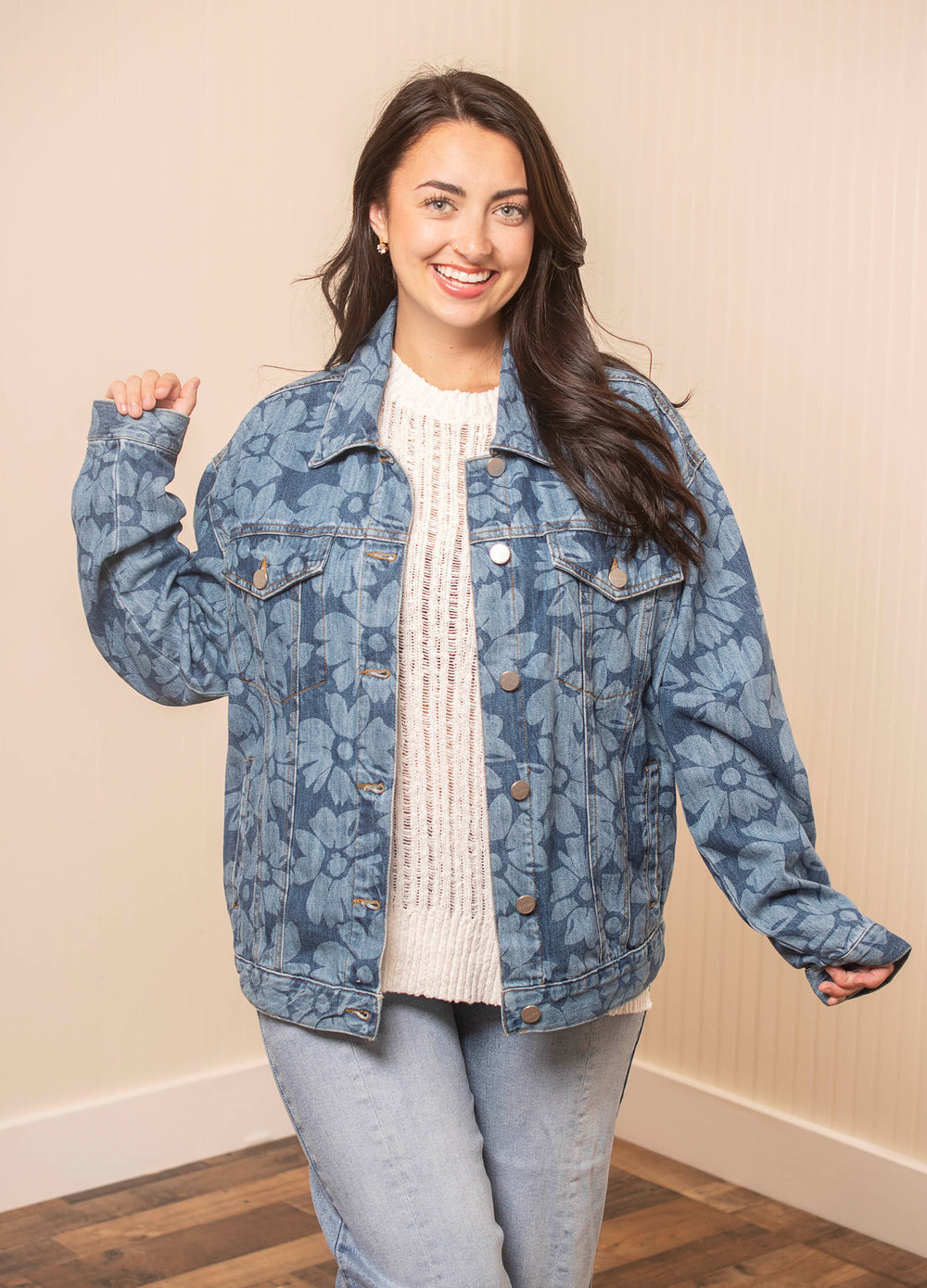Wildflower Nights Denim Jacket - Dark
