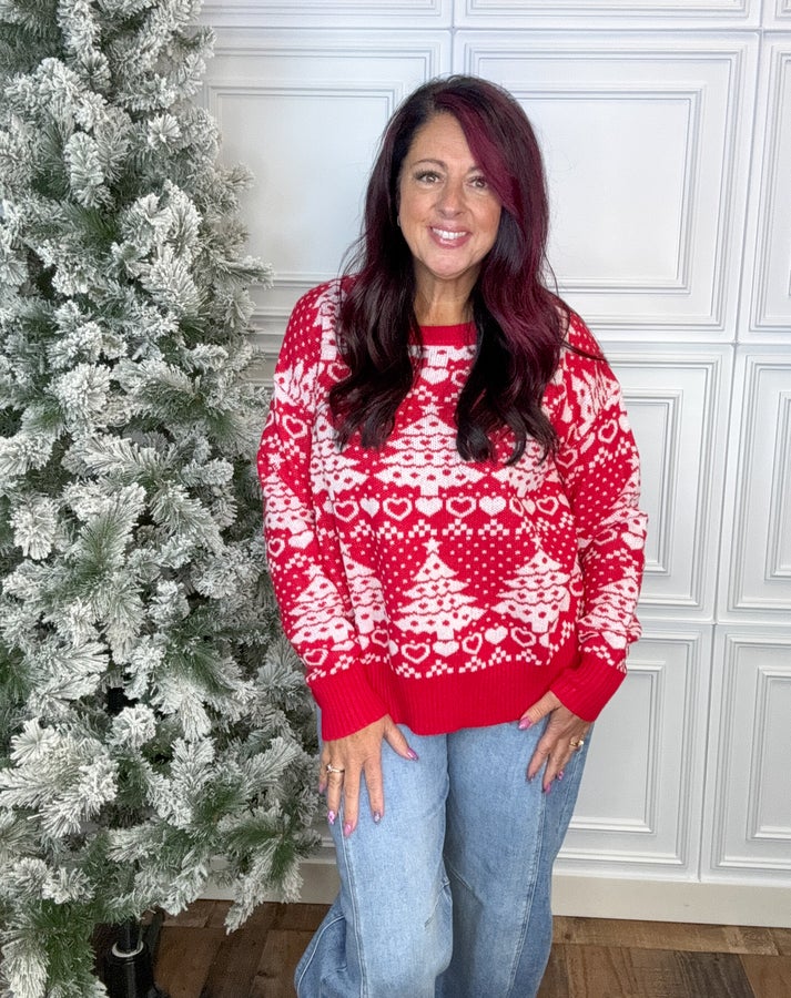 Dear Scarlett: Forest Of Christmas Sweater-2 Colors