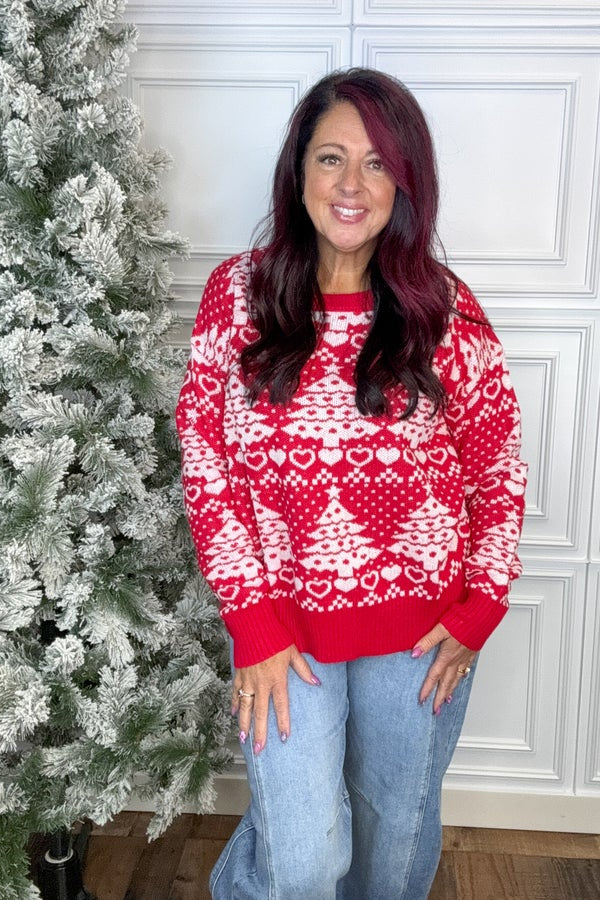 Dear Scarlett: Forest Of Christmas Sweater-2 Colors