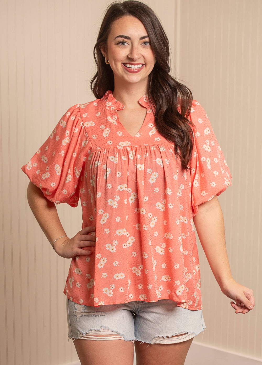 Seal My Fate Top - Coral
