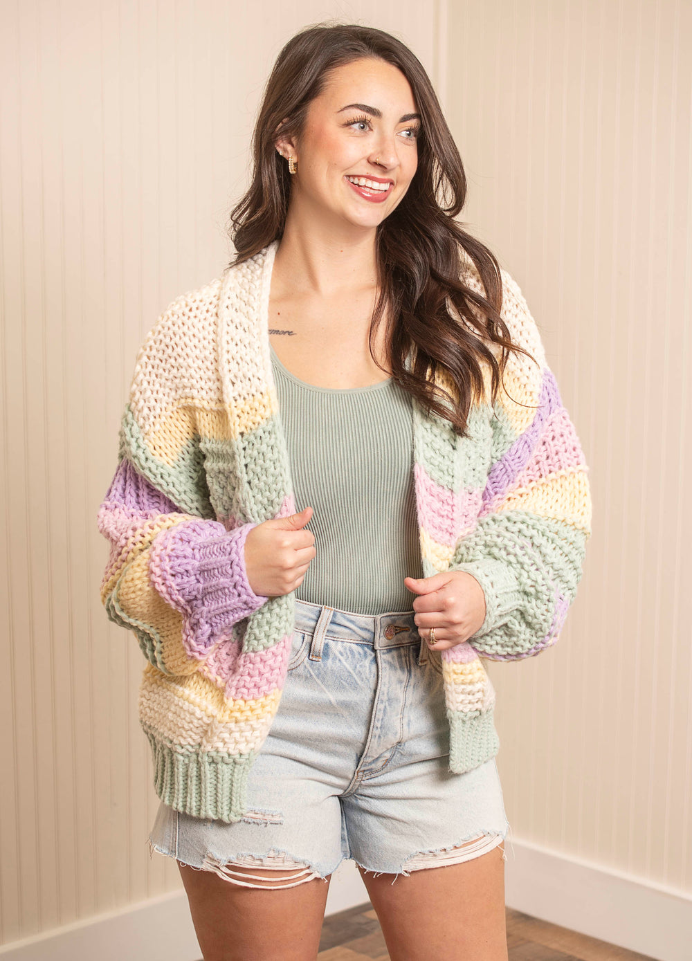 Colorful Day Cardigan - Multi Stripe