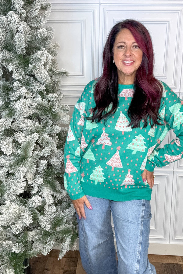 Dear Scarlett Holiday Sweater- Evergreen *Final Sale*