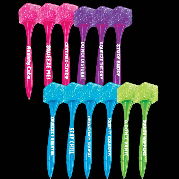 Fun Doh Squishy Cube Toy Pen - Multiple Colors