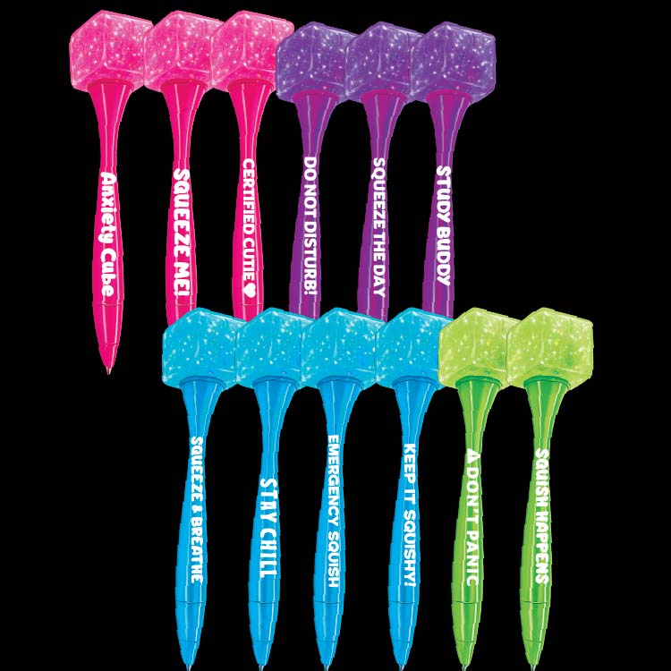 Fun Doh Squishy Cube Toy Pen - Multiple Colors