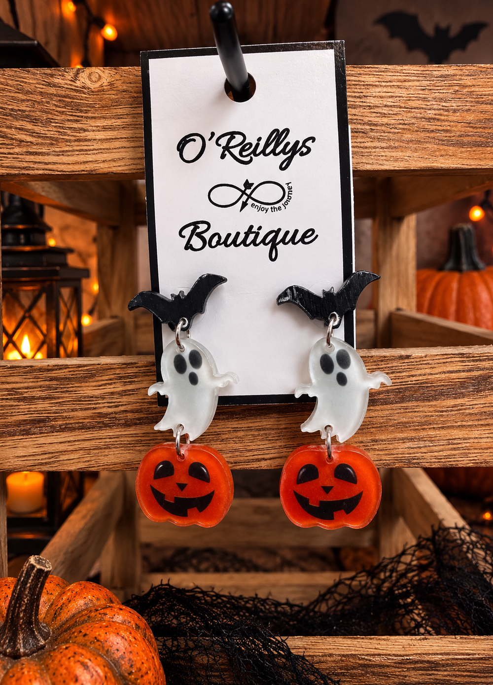 Halloween Delight Earrings - Pumpkin