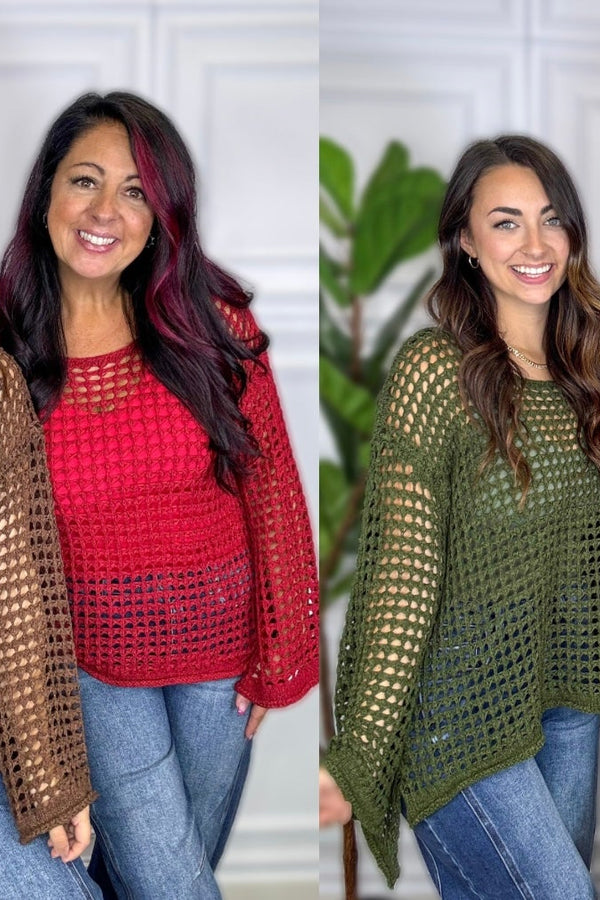Easy Breezy Loose Knit Sweater- Fall Edit- 4 Colors!