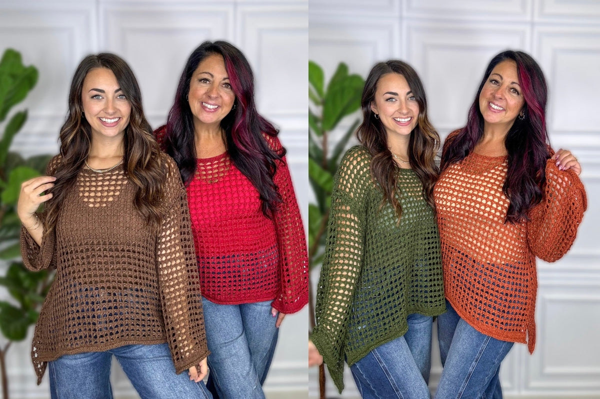 Easy Breezy Loose Knit Sweater- Fall Edit- 4 Colors!
