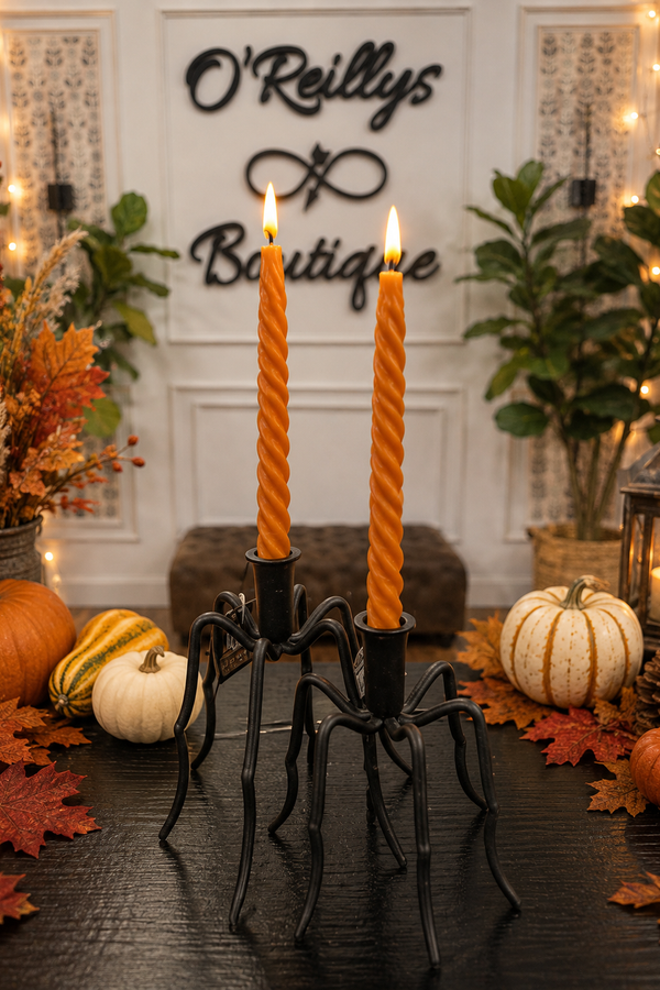 2 PC LED Twist Taper Candle - Orange