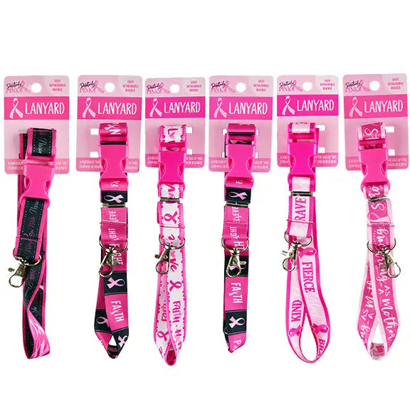 Breast Cancer Awareness Lanyard - Multiple Prints