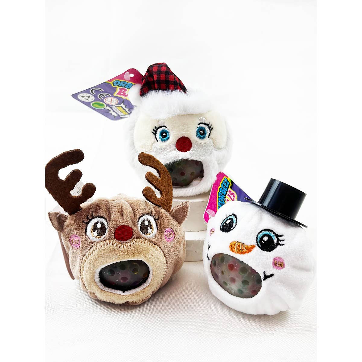 Christmas Plush Squeeze Ball Character Sensory Toy
