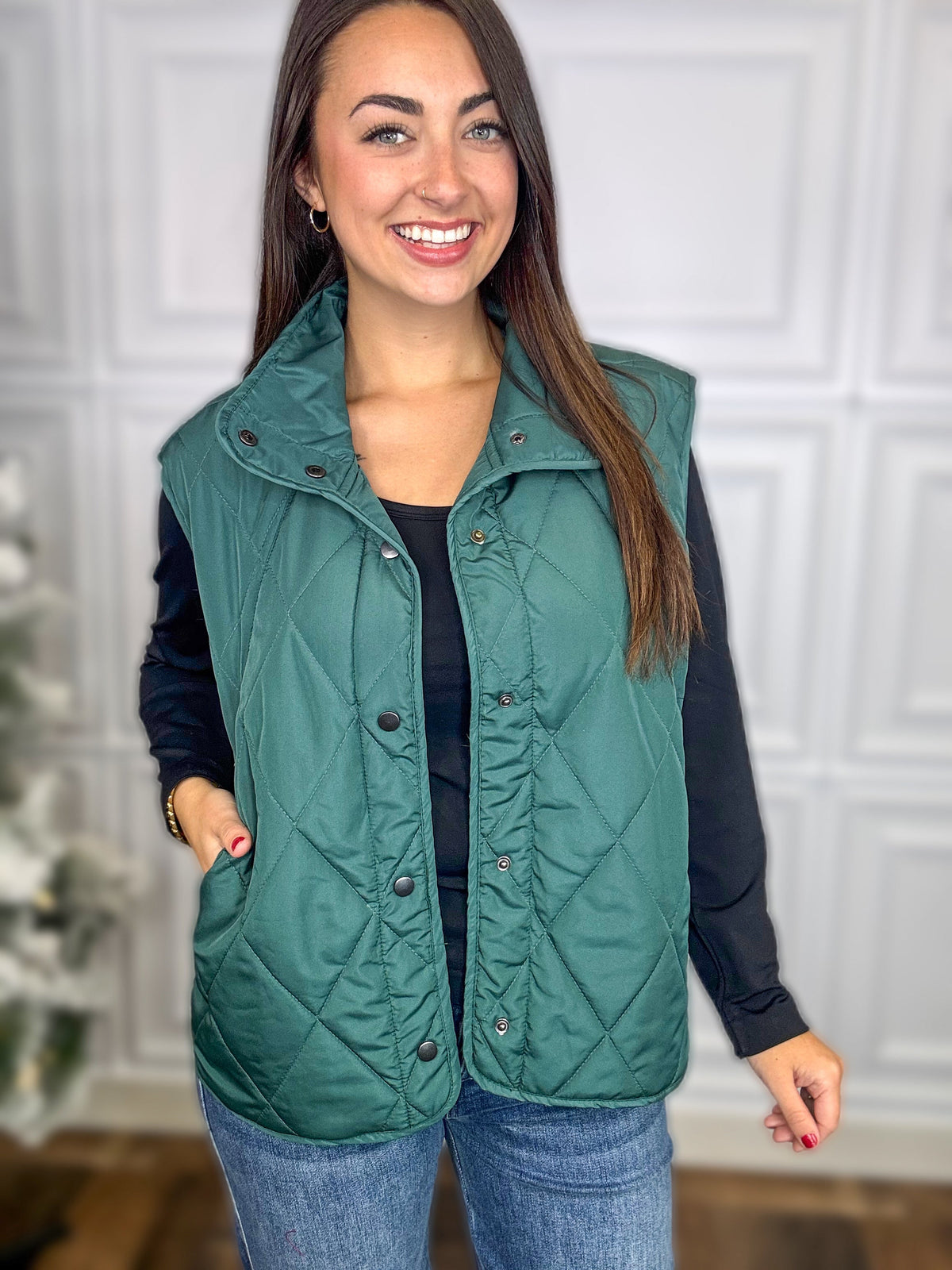 She Is So Evergreen Puffer Vest *Final Sale*
