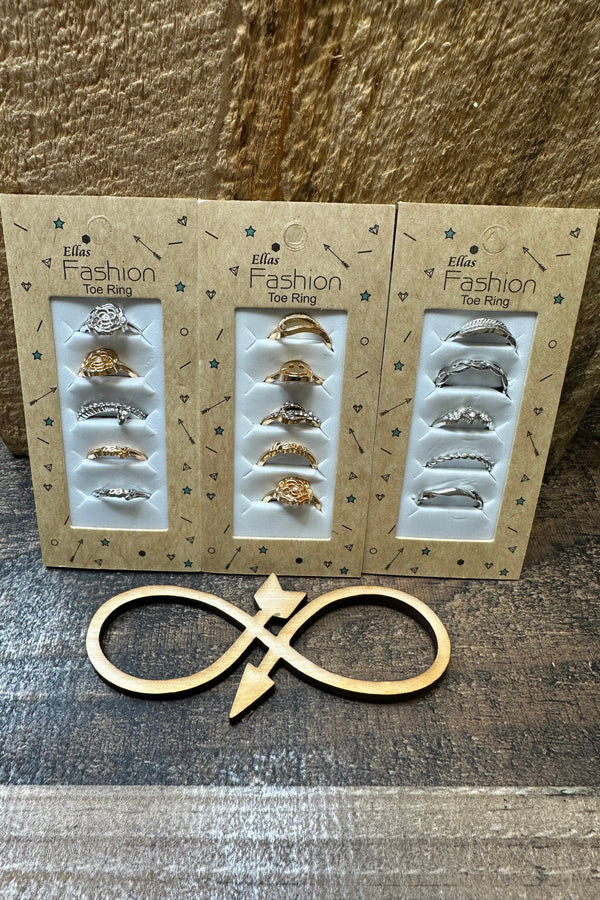 5 Set of Toe Rings