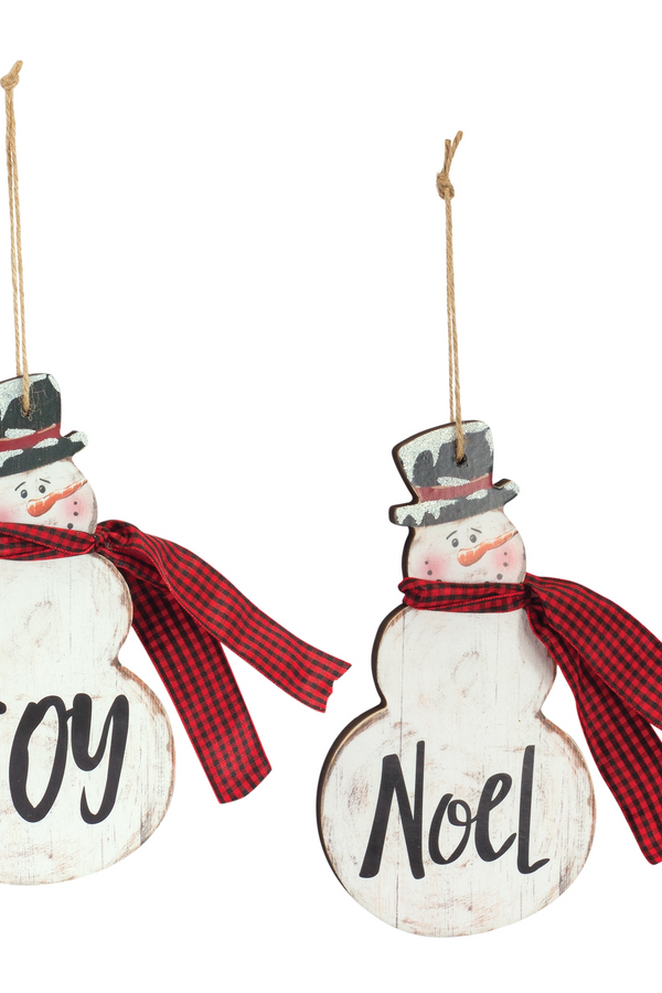 7.25"H MDF Snowman Ornament - Multiple Designs