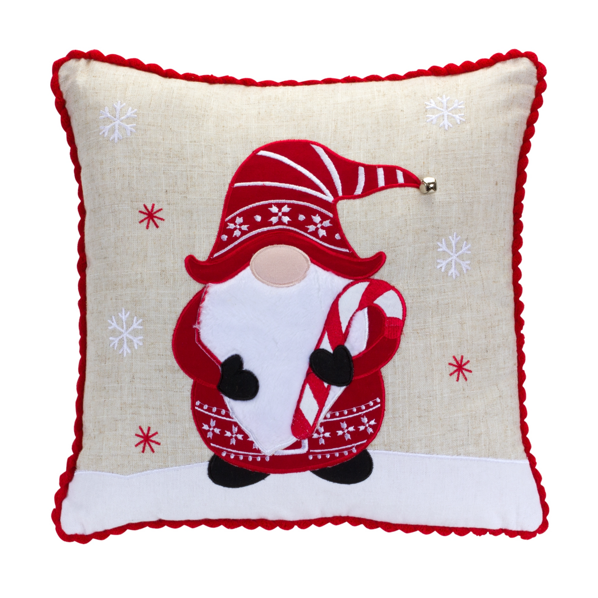 15" Square Polyester Gnome Holiday Pillow - Multiple Designs