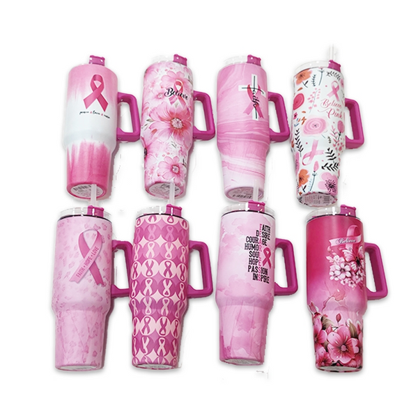 Insulated Cup 40 oz Pink Awareness - Multiple Designs